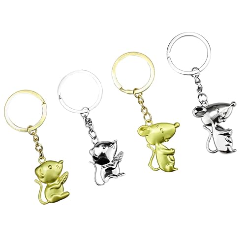 SEWACC 4 Pcs Mouse Shaped Keychain Ornament for Bag and