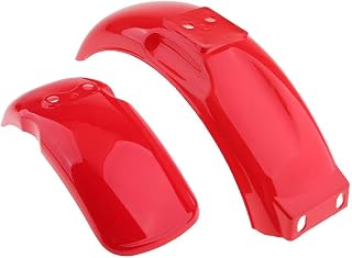 kesoto 2X Kit de substituição de motocicleta para-lama dianteiro e traseiro para-lama lama guarda para Honda Monkey Z50, Z50A, Z50J 8 ou 10" rodas (vermelho)