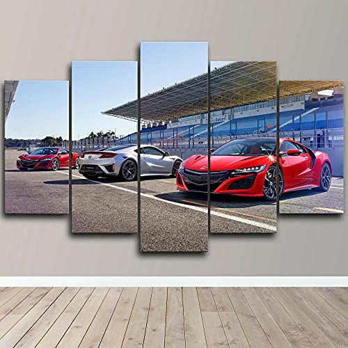 Cadre 3D art mural de voiture de sport en impression abstraite haut de gamme