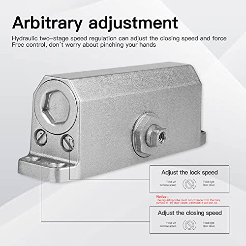 Khaillee Door Closer Kl-061Aw Size 3 For Residential And Light Commercial Doors Use For Door Weights 88~143 Lbs Door Body With33In Easy Install #TOP1