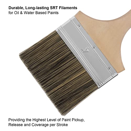 Double Thick 4" Chip Brush, 100Mm Professional Masonry Paint Brush For Fence And Walls Painting, Deck Staining #TOP2