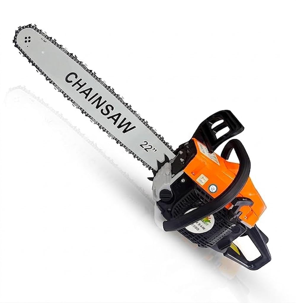Chainsaw MP-CS60, 22 Inch 2 stroke power engine Powerful Petrol Chain Saw with Guide Bar, Chain Brake & Ergonomic Handle for Wood Cutting, Logging & Firewood (Multi color)-image-44