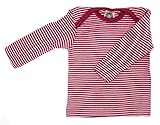 Ein Amazon-Wollbody Angebot Cosilana Baby Schlupfhemd 1/1 Arm, Größe 50/56 in geringelt Pep-Pink Natur aus 70% Schurwolle kbT, 30% Seide, ein Angebot der Nhos Service und Vertriebs GmbH - Wollbody