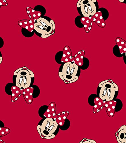 Minnie Fabric Polka Dot Hairbow Mouse Red Cotton...