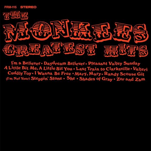 Album Art for THE MONKEES GREATEST HITS (SUNSPOT ORANGE HAND POURED EFFECT VINYL/LIMITED EDITION) by The Monkees