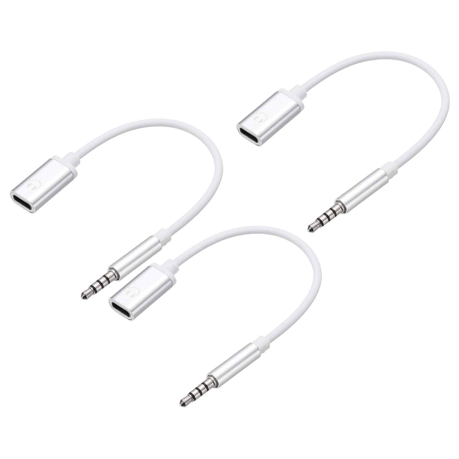 Cable de audio TRS de 3,5 mm macho a tipo C hembra para portátil y MP3 7