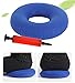 Ajing Coussin gonflable Donut pour douleurs au coccyx, hémorroïdes, escarres de lit, prostatite, convient pour la maison, la voiture, le bureau (bleu)