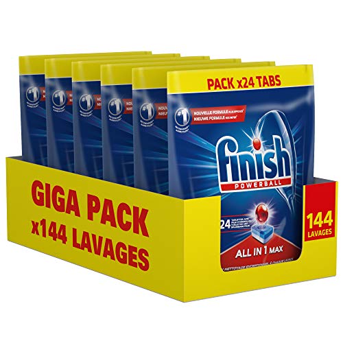 Finish Pastilles Lave-Vaisselle All In One Max 144 Tablettes