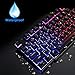 immagine 2UrChoiceLtd T6 Arcobaleno Retroilluminazione Ergonomic Keyboard + 2400DPI 6 Tasto Dell'arcobaleno LED USB Mouse Game + Gioco Mouse Pad 220 * 180 * 5mm Keyboard Mouse Impostato (Pulsante Luce, Nero)