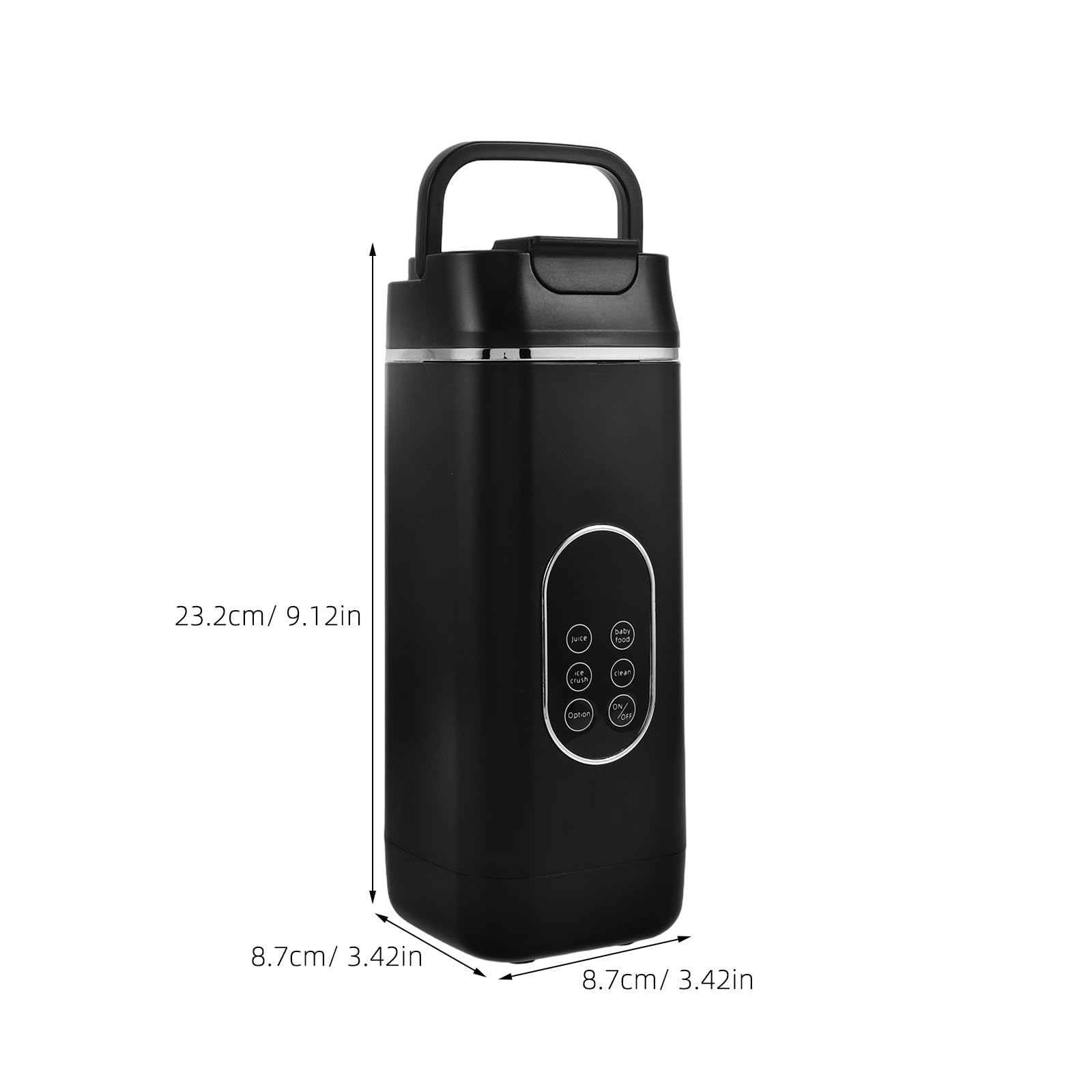 Hemobllo Frullatore Portatile per Smoothie da 420ml con 12 Lame, Ricaricabile Usb, in Plastica Nera, per Viaggi e Uso Domestico
