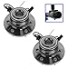TRQ Front Driver and Passenger Side Wheel Bearing and Hub Assembly Set 2 Piece Compatible with 2006-2010 Hummer H3 2009-2010 H3T