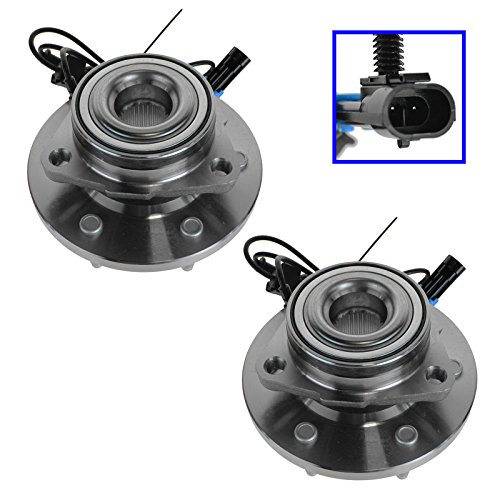 Image of TRQ Front Driver and Passenger Side Wheel Bearing and Hub Assembly Set 2 Piece Compatible with 2006-2010 Hummer H3 2009-2010 H3T