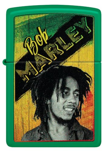 Encendedor Zippo Bob Marley Verde miniatura 2