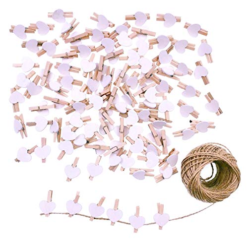 100 Mollette In Legno Colorate - KIMOBER, 3,5 Cm, Per Foto, Lavoretti, Decorazioni E Fai Da Te