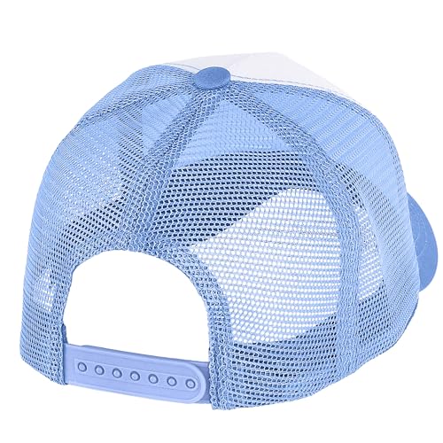 Image of Falari 5-Panel Mesh Baseball Cap, Trucker Hat, Structured Plain Design, Cotton, Adjustable Size