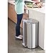 iTouchless SoftStep 13.2 Gallon Step Trash Can with Odor Filter & Removable Inner Bucket, 50 Liter Garbage Bin for Kitchen or Office, Silver 13 Gal Stainless Steel