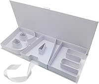 Vista 3 de WENPACK Letra de cartón en forma de BAE para baby shower, rellenable, de papel maché, en forma de flor de fresa de chocolate (BAEWHITE)