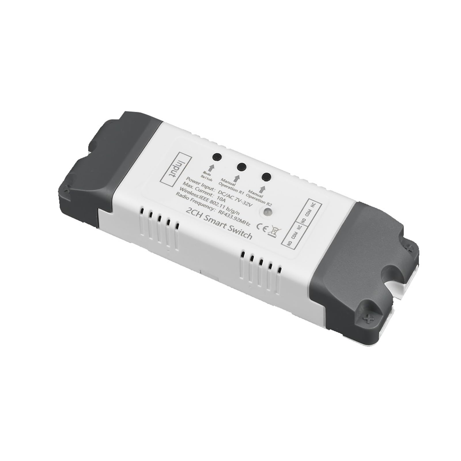Przekaźnik USB 5 V DC 7-32 V WiFi przełącznik 1/2/4-kanałowy bezprzewodowy przekaźnik WiFi moduł 433 MHZ pilot zdalnego sterowania smart Home Tuya App sterowanie (rozmiar: 2CH WiFi 433 MHZ Case)
