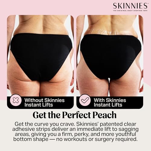 Skinnies Bottom Tape - Patented & Made in USA - Instantly Lift Butt (5 Pairs)2