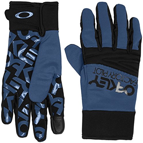 Oakley Mens Factory Park Gloves Medium Blue Shade
