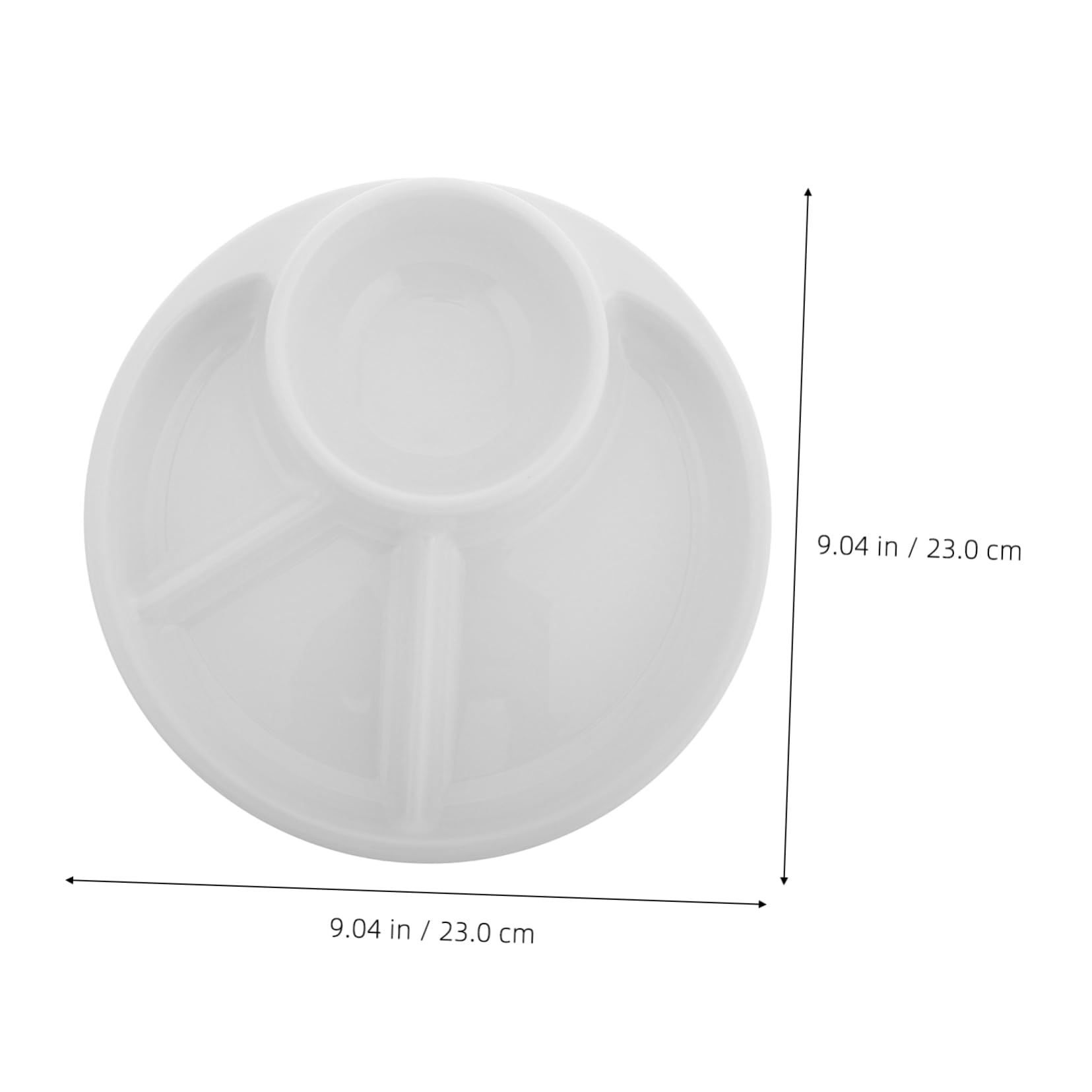 NAMOARLY Divided Dish Platter 3 Section Plate for Adults Snack Dishes for Toddlers Japanese Style Breakfast Lunch Dinner Serving Tray