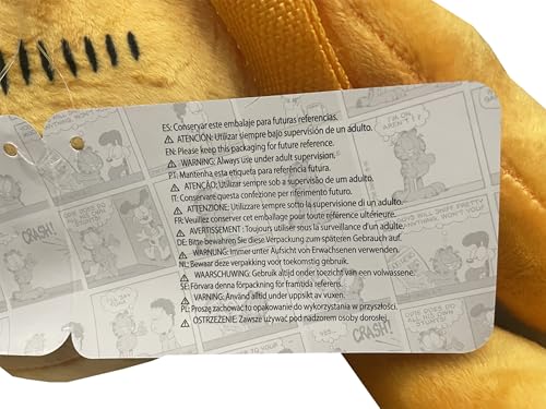CyP Brands Garfield Kinderrucksack mit Plüschkörper, mit verstellbaren und abnehmbaren Bändern, Orange, offizielles Produkt, orange, Garfield Plüsch-Rucksack
