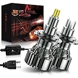【Fácil De Instalar】Diseño compacto todo en uno para una fácil instalación, solo juego y enchufe, sin cableado adicional, sin modificaciones. Con el adaptador extraíble, podría montar fácilmente las luces LED de este coche en el faro del reflector y girar el adaptador para obtener el patrón de haz perfecto.