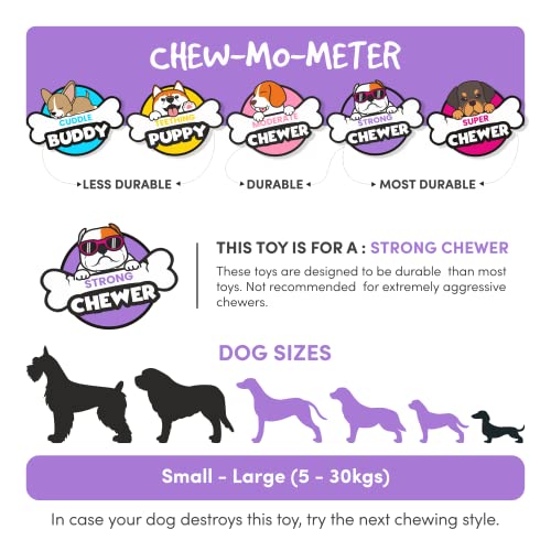 Image of BarkButler x FOFOS Super Puller Tug Toy - Chew Toys for Dogs, Dog Toys for Large Dogs (5-40kgs) - Yellow & Grey