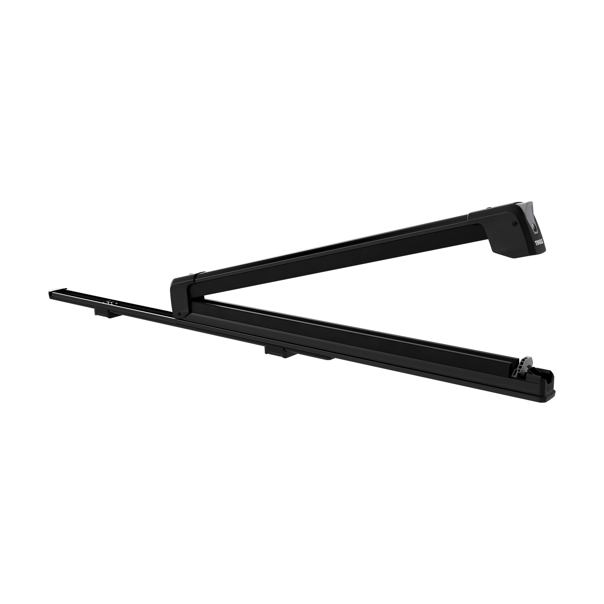 Thule Ski Racks, Black (TH7325B), for Car, Aluminium, 75 kg Load Capacity, Convenient Loading and Unloading of Skis and Snowboards