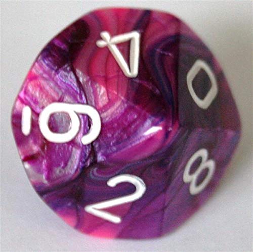 Chessex Chx27457 Dice-Festive Violet/White Set, Yellow, Large (18Mm - 25Mm) #TOP6