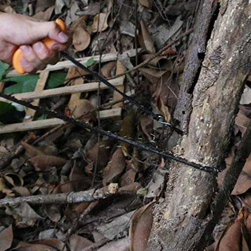 Survival Chainsaw Pocket Hand Saw 29-Inch Folding Survival Chain Saw with Strong Sharp Teeth for Camping Hiking Hunting Gardening and Outdoor Emergency Includes Fire Starter and Carry Pouch