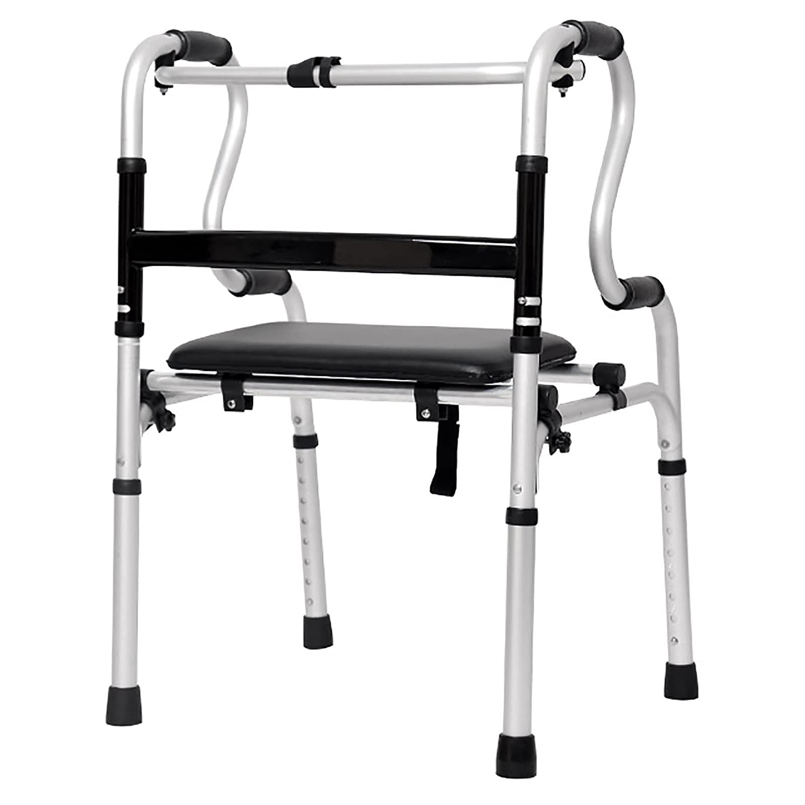 Lekki chodzik z siedziskiem dla seniorów Składany przenośny sprzęt do chodzenia Dom/łazienka/szpital Wielofunkcyjne obciążenie 180 kg Podwójny komfort