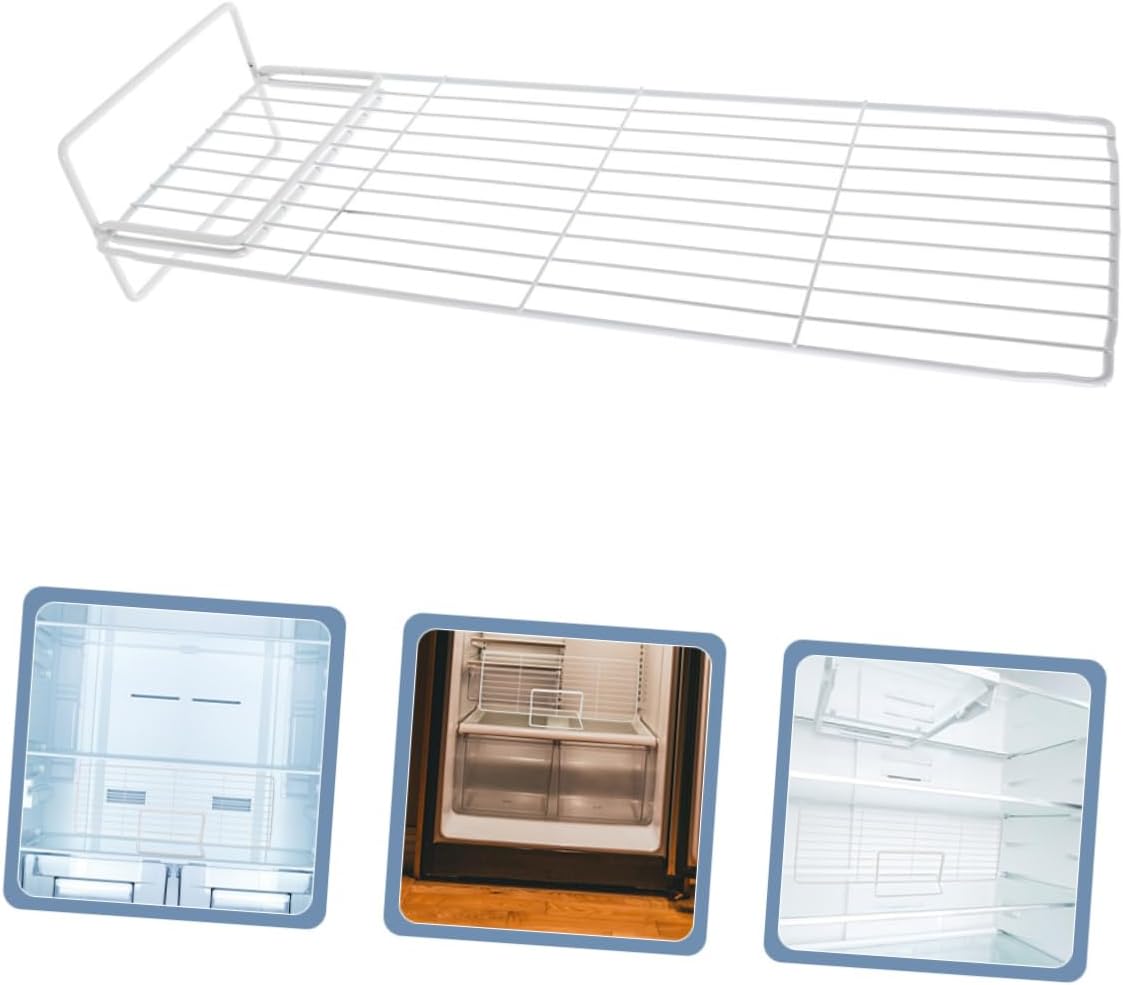 2sets Efficient Metal Freezer Partition Dividers Iron Fridge Shelf Dividers for Odor Segregation Easy Install