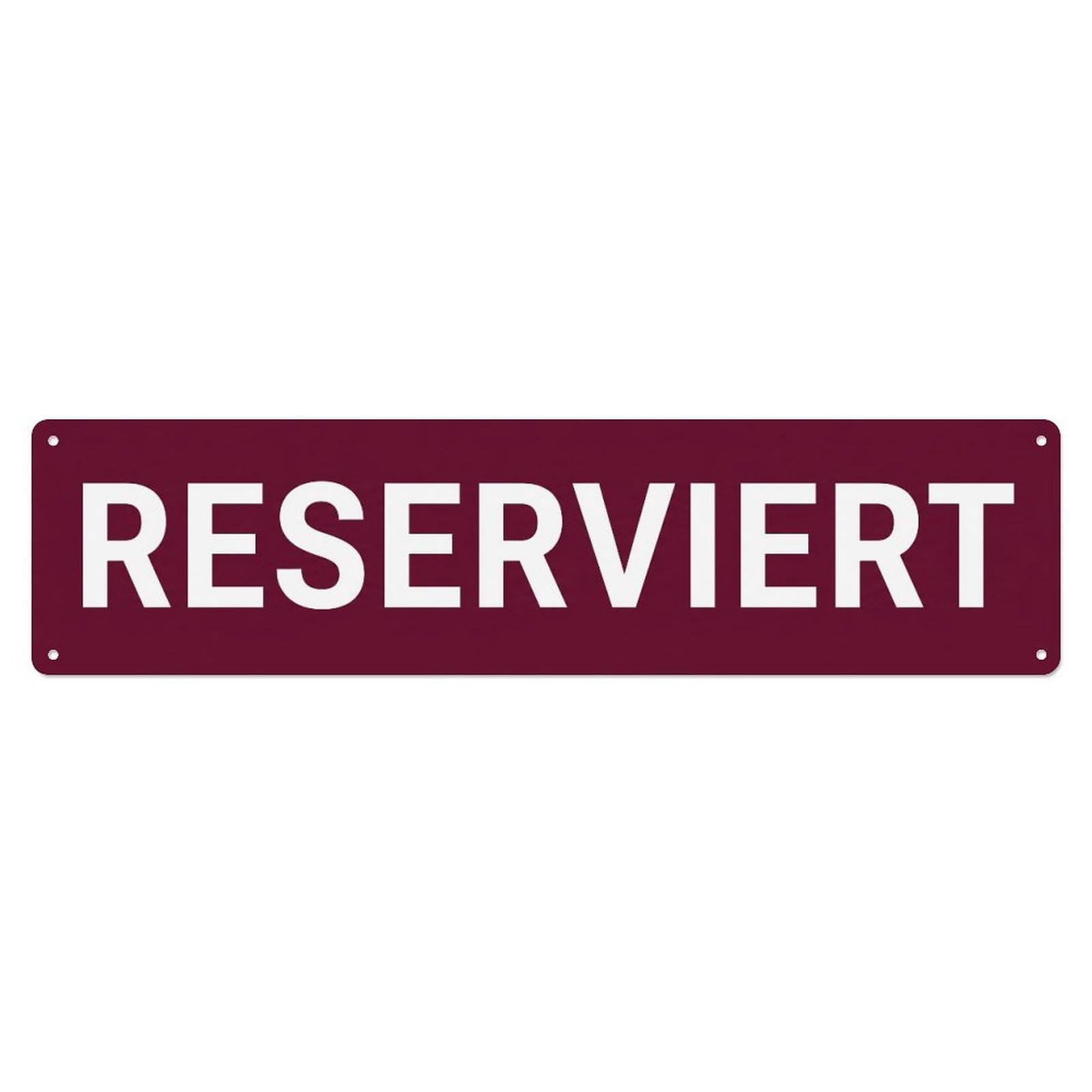 Metal Tin Sign Reserviert Reserved Table Booking