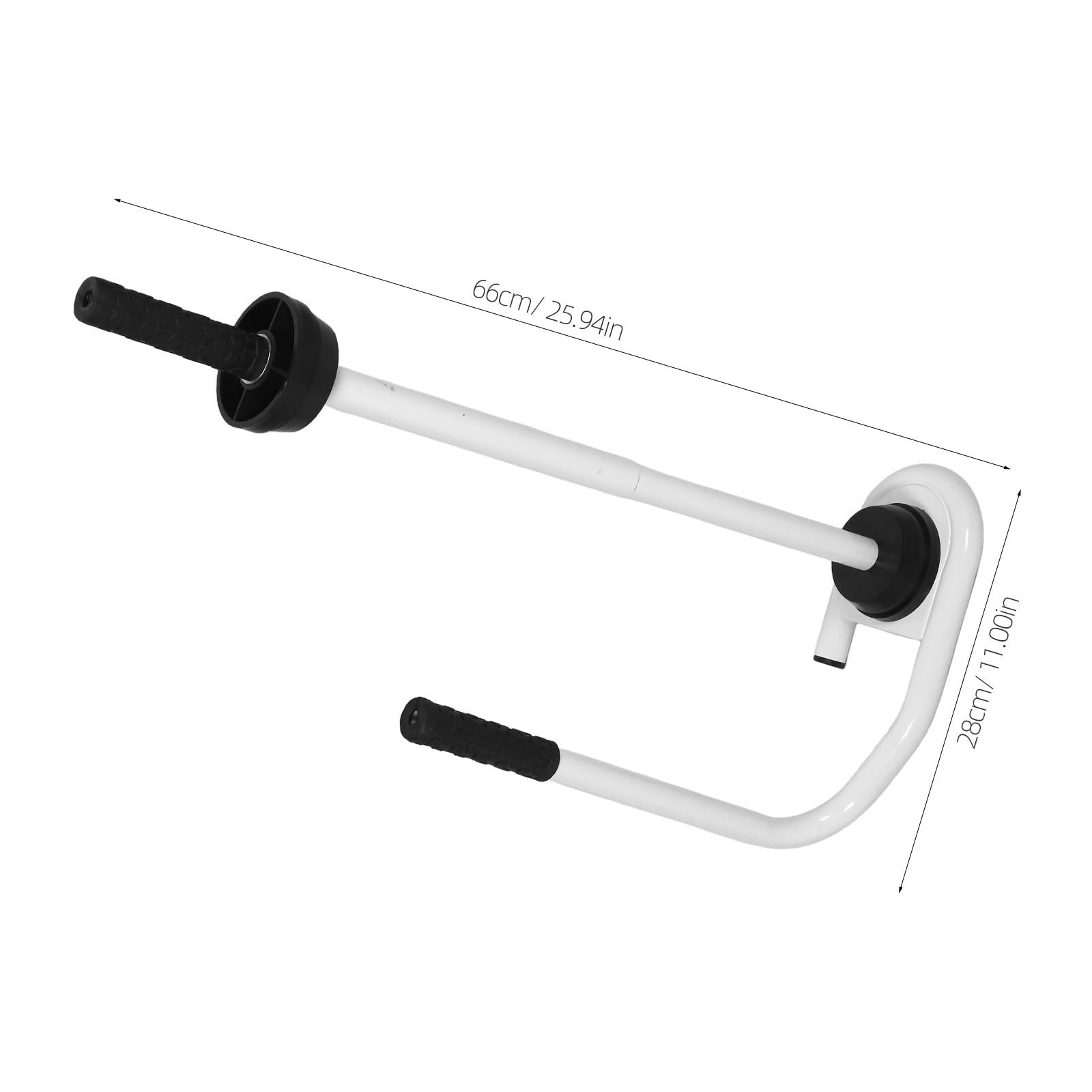 Manueller Stretchfolienabroller mit Spannknopf, Eisen, Weiß