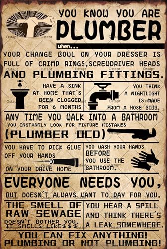 Ostapt Plumbing Retro Wall Decor You Know You Are A