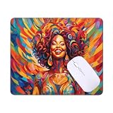 Tappetino Mouse Donne colorate Tappetino Mouse Gaming, Taglia S Tappetino per Mouse 900 x 600 mm Piccolo, Bordi Cuciti Resistenti Mouse Pad, Base in Gomma Antiscivolo per PC, Laptop,Ufficio T-444