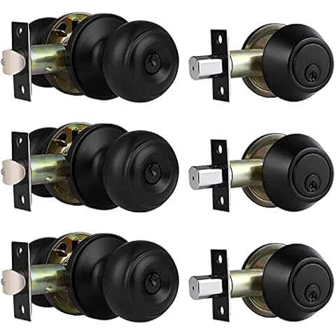 Entry Door Knobs and Deadbolt Lock Combo Set Cover