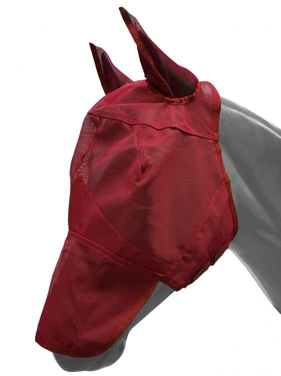 Showman Long Nose Mesh Rip Resistant Fly Mask w/Ears