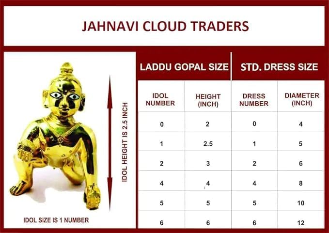 Image of Jahnavi Laddu Gopal Poshak /Dress Premium Pagdi /Mukut Shringar (Pack of 6) (Ladoo Gopal Accessories) (Multicolour 01, 0 no.)