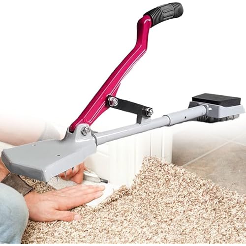 Kneeless Carpet Stretcher with Telescoping Handle and Padded Base, Carpet Stretcher Tool Knee Kicker