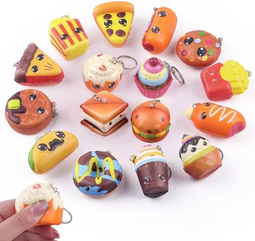 Amazon.com: Anboor Mini Food Squishies Toys - 16pcs Soft Kawaii Fast ...