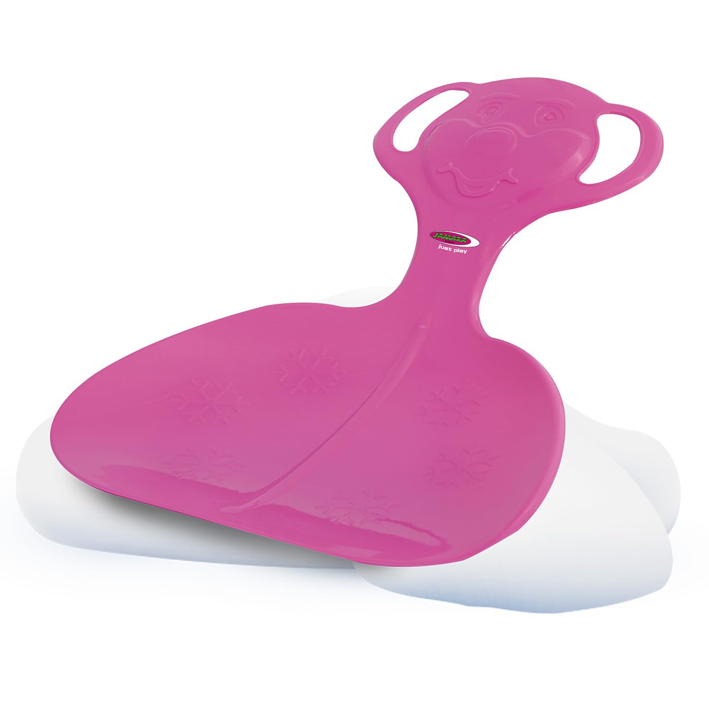 Jamara 460376 - Snow Play Trineo Oso Fucsia – Empuñaduras en Forma de Oso de fácil Agarre, Peso Ligero