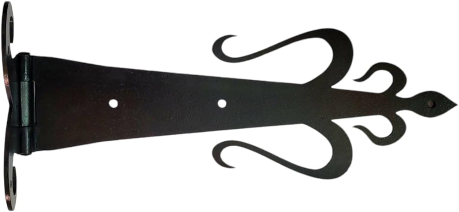 Wrought Iron Heavy Duty Door and Gate Hinge with Black Powder Coating ensures a Luxurious Look for Home and Outdoor Decor with Hardware