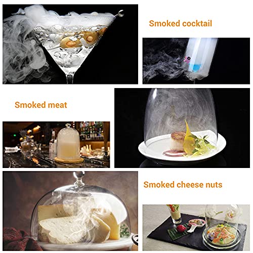 Fumatore per cibo con pistola portatile in legno, per cocktail, fumo, affumicatore portatile, per alimenti e cucina, per sous Vide, carne, salmone, cocktail, formaggio, barbecue