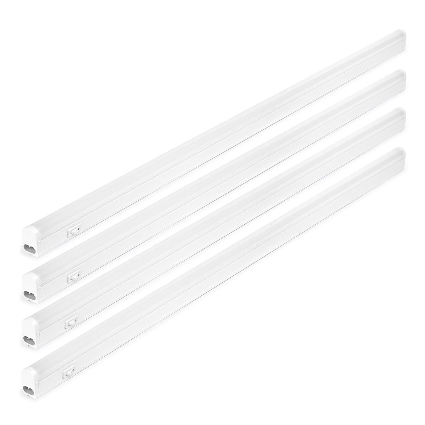 NCC-Licht Lightbar Connect Linex - Juego de 4 luces LED para debajo de muebles (86 cm, IP20, 15 W, 1650 lm, luz blanca cálida, 3000 K, con interruptor)