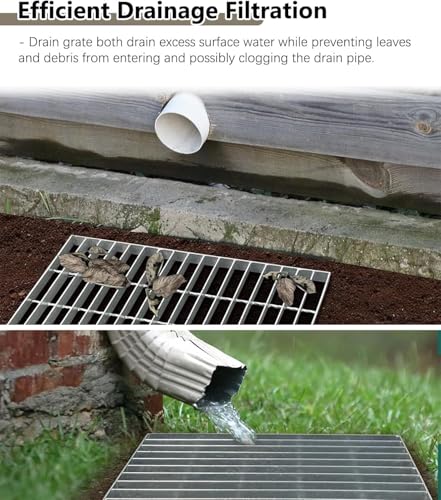 Grille de drainage rectangulaire pour garage résolvant l'eau stagnante - 7