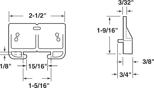 Miniatura 2 de Prime-Line Products R 7154 - Guia para cajones (metal, color amarillo)