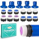 KornaDoz 12 PCS Faucet Aerators & 5 Aerator Key Set (M16.5-24) - Removal Tool & Replacement Kit for Bathroom/Kitchen Sink Faucet - Complete Aerator Tool Kit
