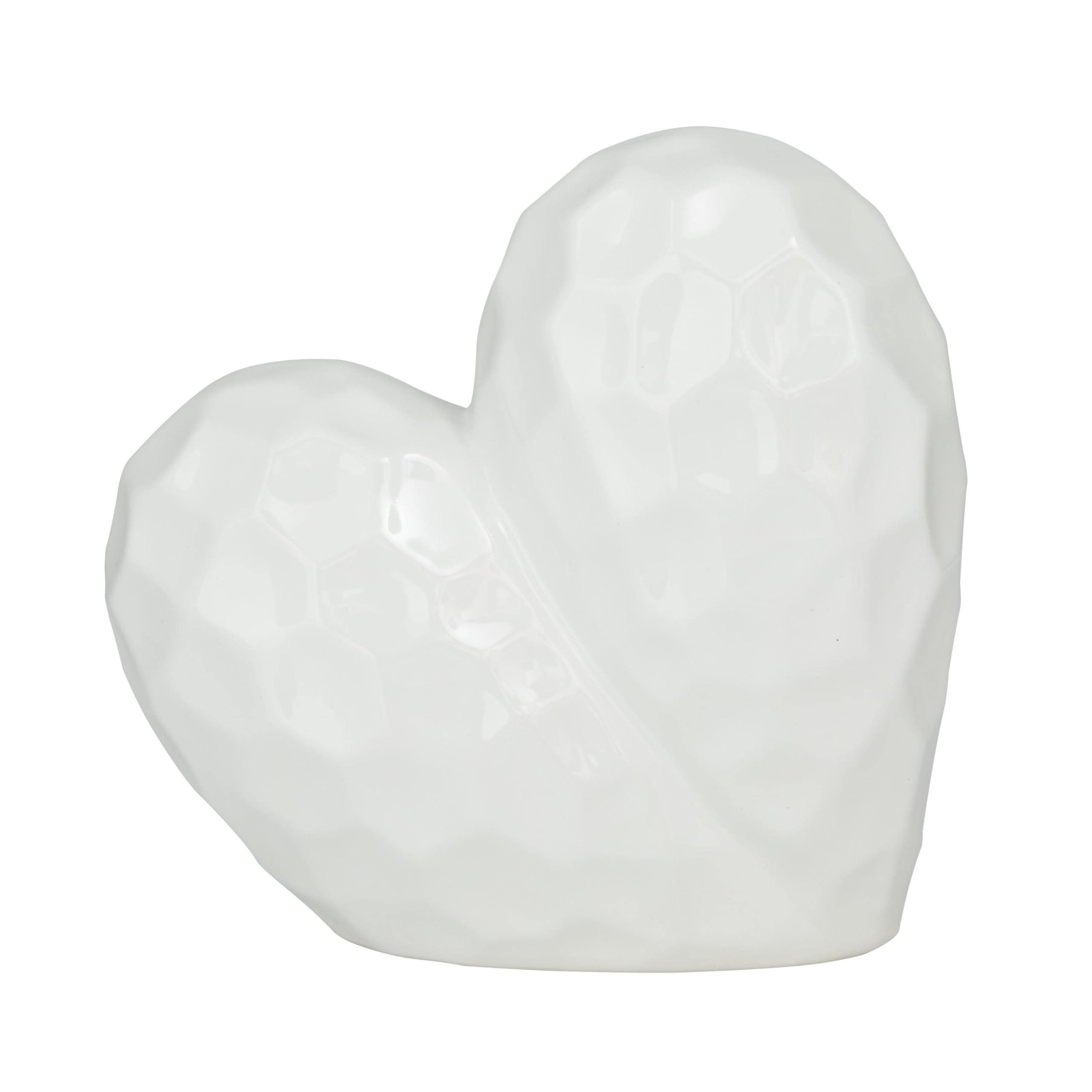 Amazon.co.jp: Deco 79 磁器ハート彫刻 8インチ x 4インチ x 8インチ